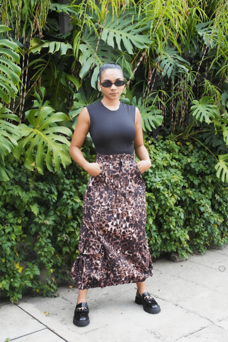Falda cargo cheetah